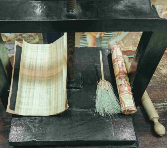 traditional papyrus making equipment in Egypt