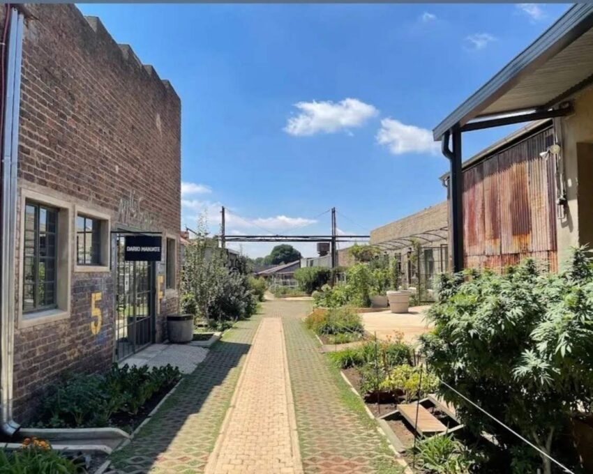 The exterior of buildings at Victoria Yards in Joahnnesburg