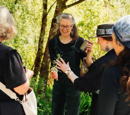 Women on a guided nature experience in Esk Mountain in Ireland