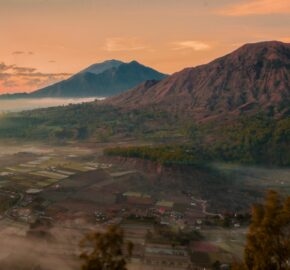 Beautiful view of mount Batur in the morning at sunrise sunset, landscape, lake, sky, sunrise, mountain, water, mountains, nature, sea, fog, sun, clouds, dawn, morning, cloud, dusk, blue, scotland, thailand, hill, beautiful, view, travel, scenic