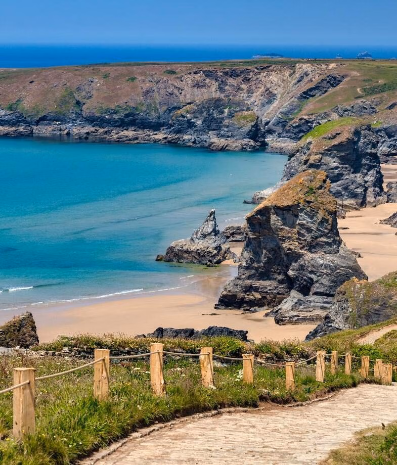 Ride the Jacobite Stream Train in Scotland and walk along Cornwall's stunning coastline in England.