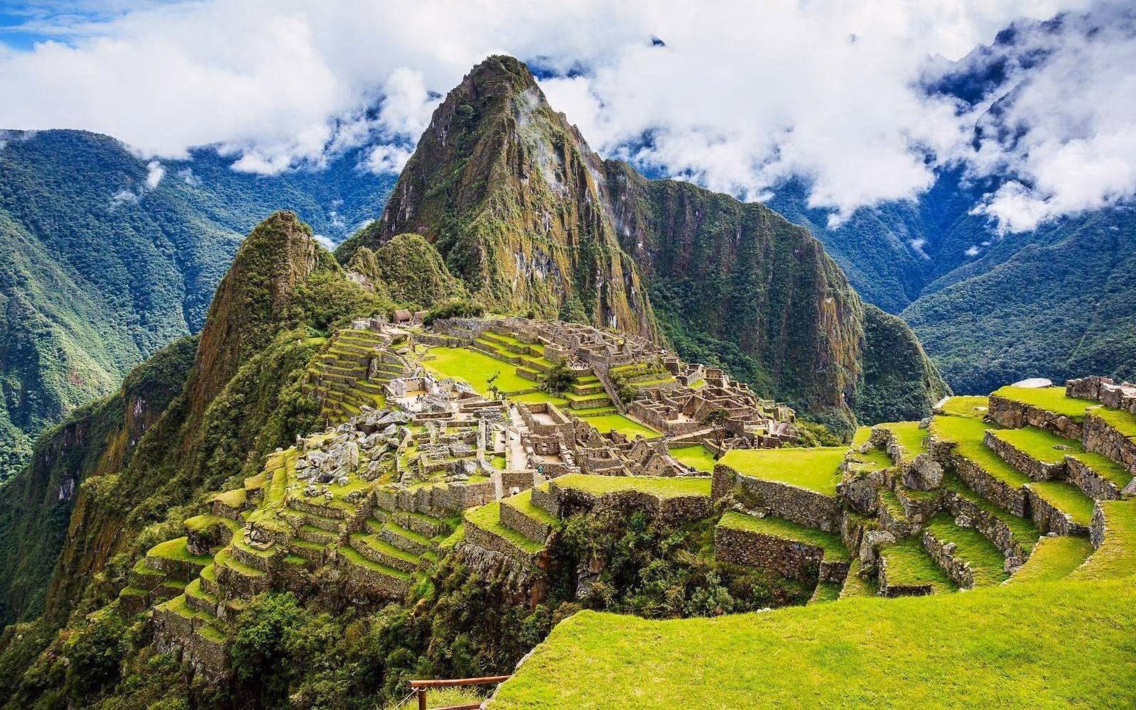 Machu Picchu is a 15th-century Inca citadel in the Peruvian Andes.