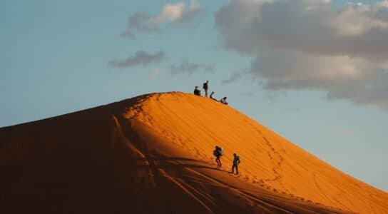 Hike among the desert dunes preview image
