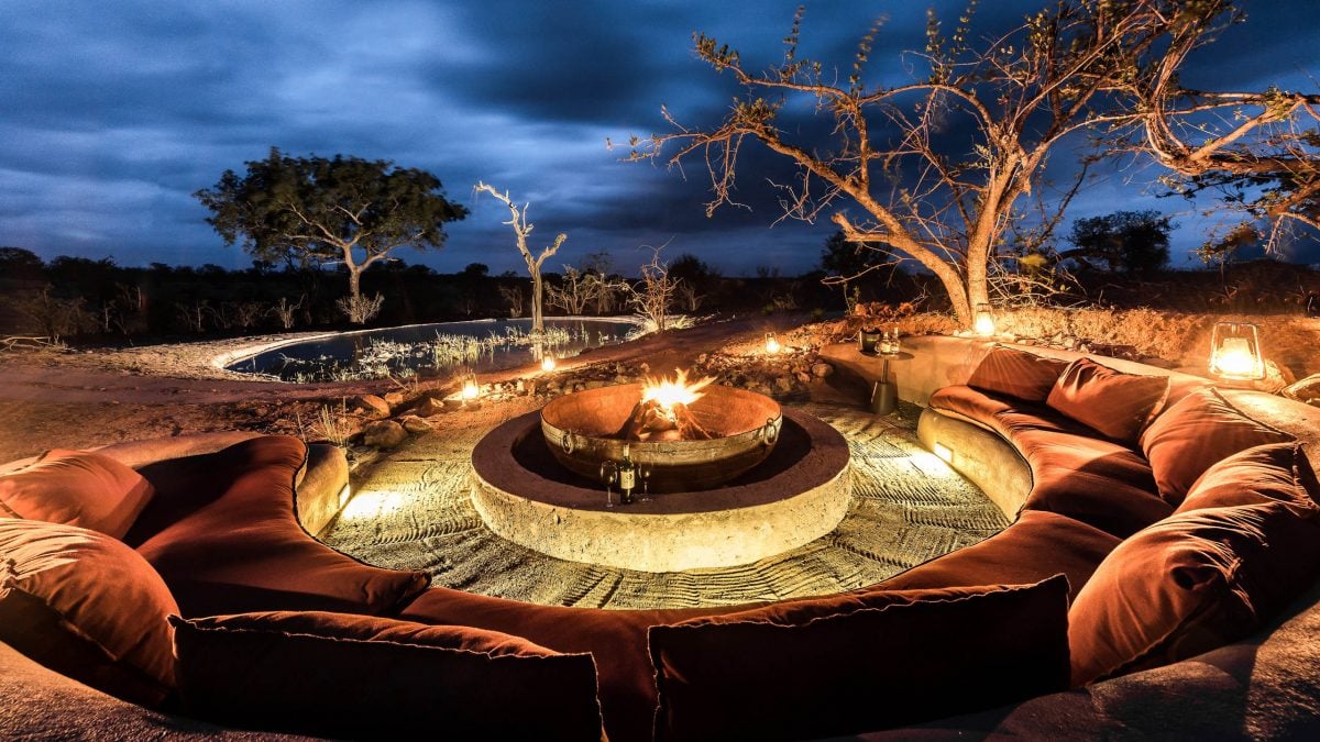 Fire Pit at Earth Lodge, Sabi Sands, South Africa
