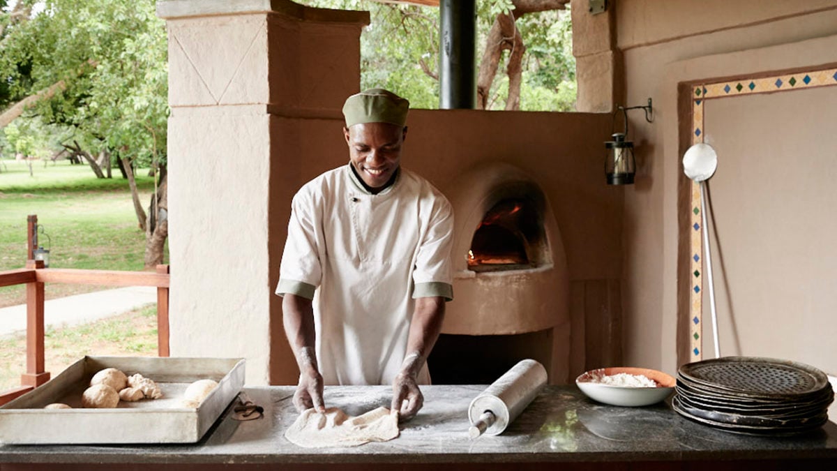 A local chef in Botswana