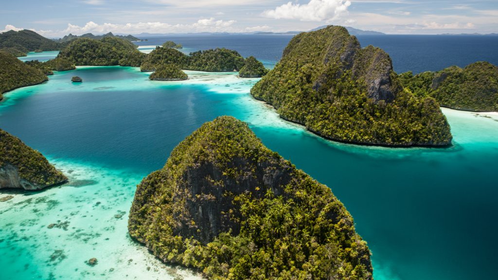 Rock Islands and Lagoon in Raja Ampat, Indonesia