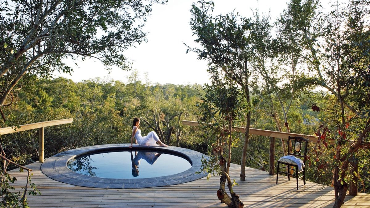 Bedroom terrace, Pioneer Camp, Londolozi, Sabi Sands, South Africa