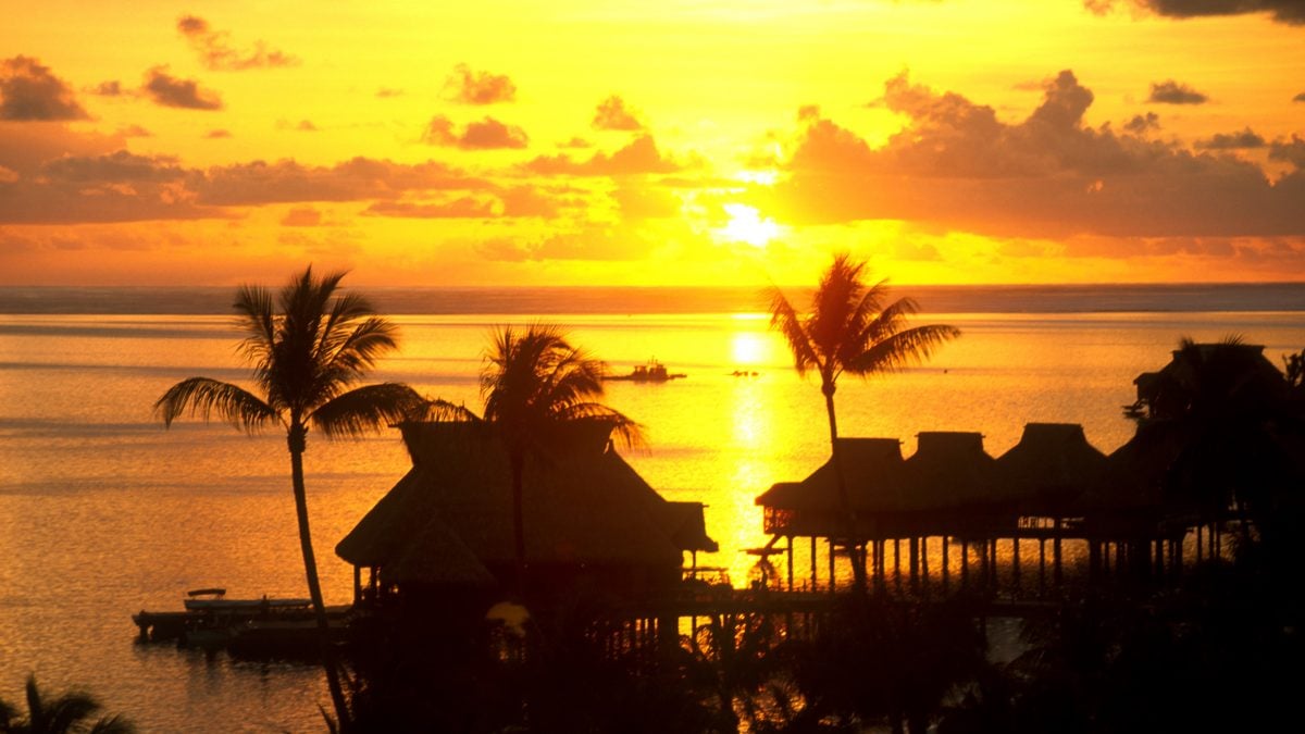 Sunset in Bora Bora