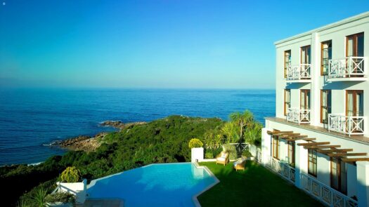 A beautiful sea view from The Plettenberg on the Garden Route in South Africa.
