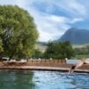 The pool at Babylonstoren, The Winelands, South Africa
