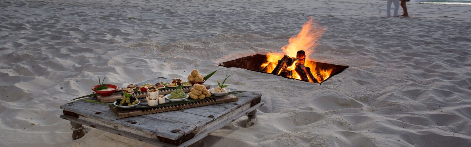 Fire pit and picnic, North Island, the Seychelles