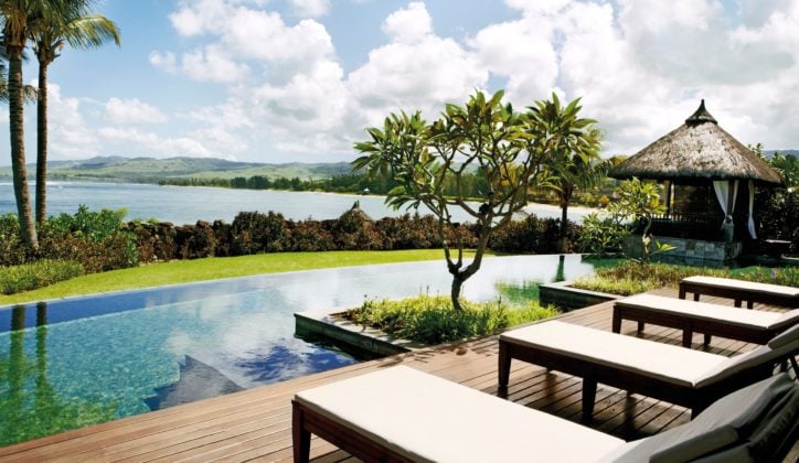 Presidential Villa pool and terrace, Shanti Maurice, Mauritius, Africa