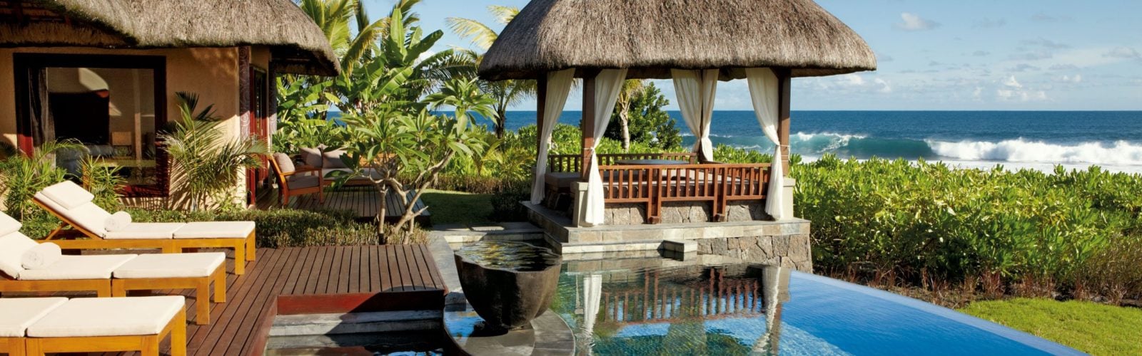 Pool and sundeck, Two bedroom villa, Shanti Maurice, Mauritius