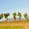 Men jumping Zambia