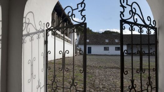 The gates to Hacienda Zuleta, Otavalo, Ecuador