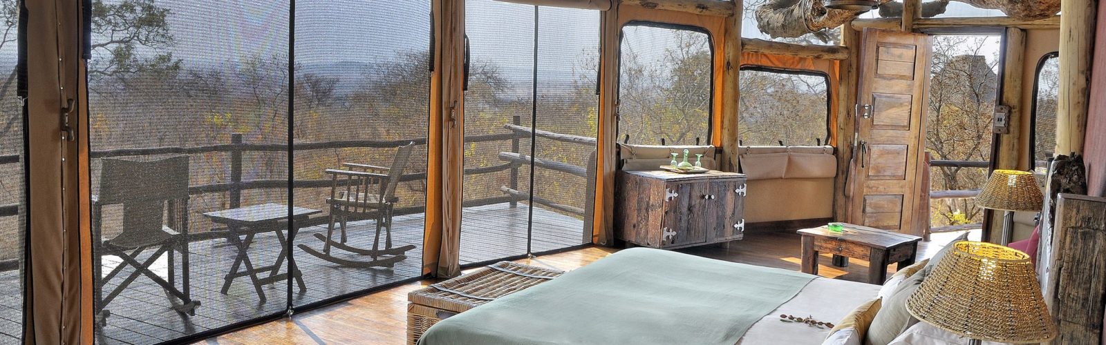 Bedroom interior, Tarangire Treetops, Tarangire National Park, Tanzania