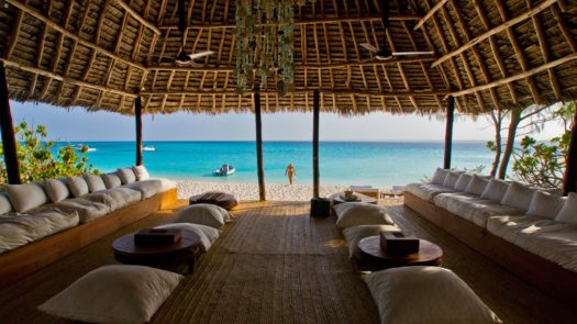 Beach lounge, Mnemba Island Lodge, Zanzibar Island