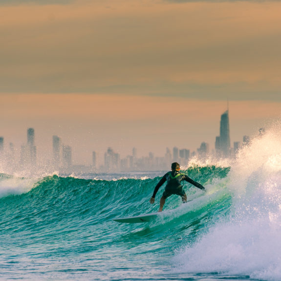 Surfing on the Gold Coast