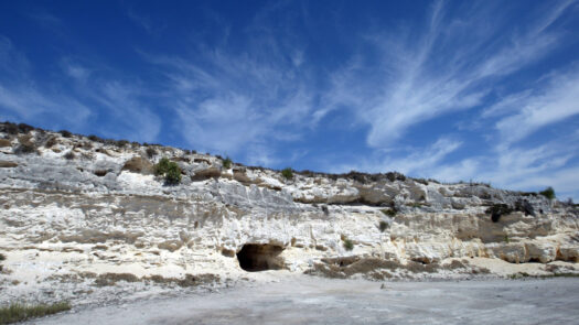 The limestone quarry on Robben Island, off the coast of Cape Town.