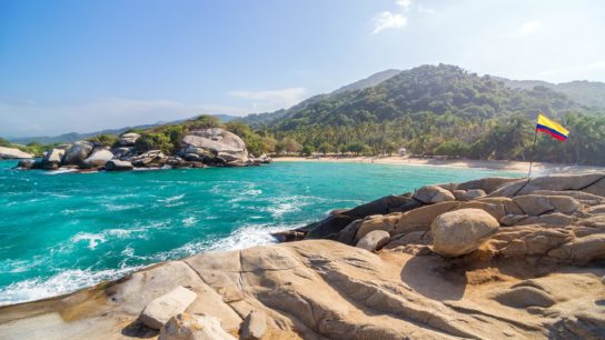 Tropical beach in Tayrona National Park, Colombia