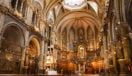 Beautiful Spanish Basilica at the Montserrat Monastery Catalonia Spain