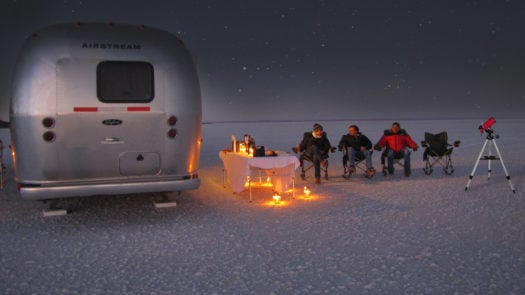 Airstream campers bolivia uyuni evening