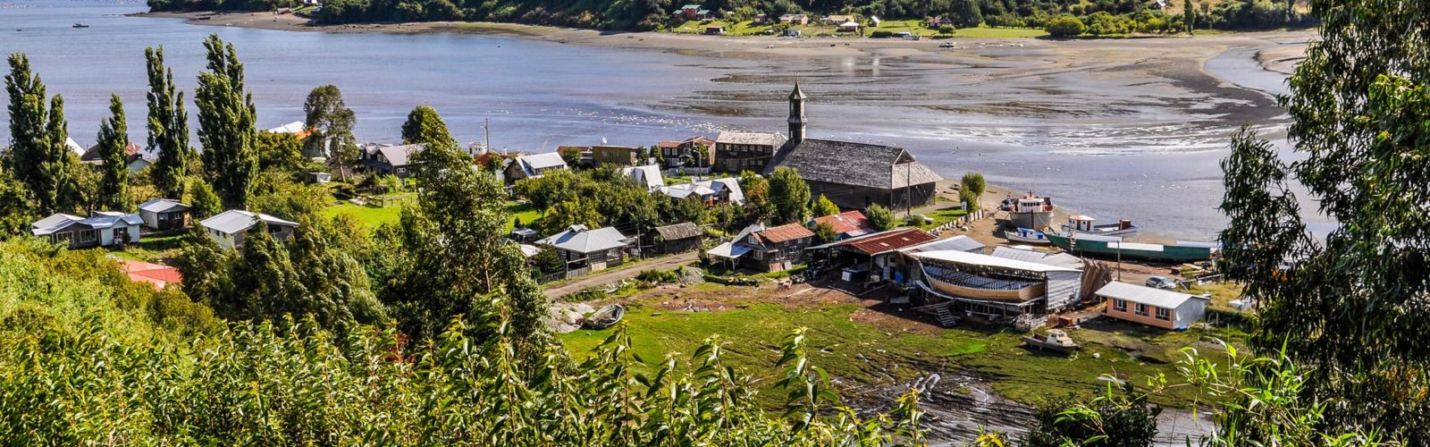 View of a small village, Chiloe Island, Patagonia, Chile