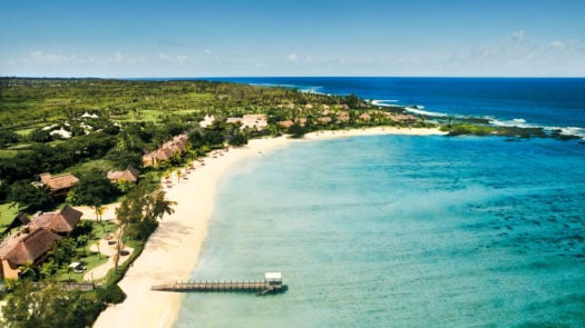 Aerial view of the Shanti Maurice resort, Mauritius, Africa