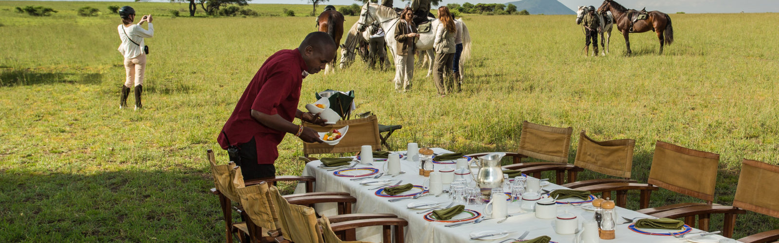 Breakfast on the plains at Ol Donyo Lodge, Kenya