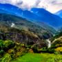 tropical mountain landscape Nepal