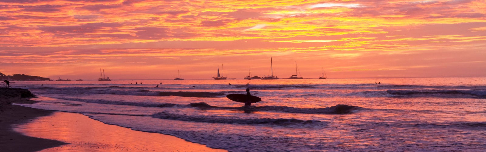 Surfboard Sunset, Silhouette