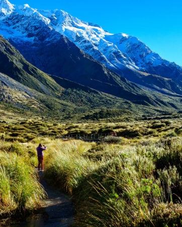 Hooker Valley Track,Mount Cook, New Zealand.