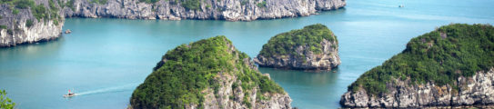 View of Halong Bay, North Vietnam.