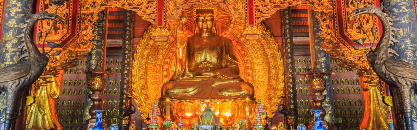 The buddha statue in Bai Dinh pagoda
