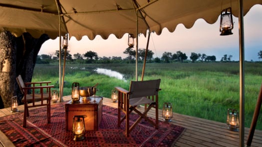 Camp terrace, Duba Plains, Botswana