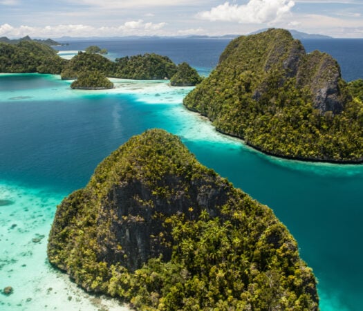 Rock Islands and Lagoon in Raja Ampat, Indonesia