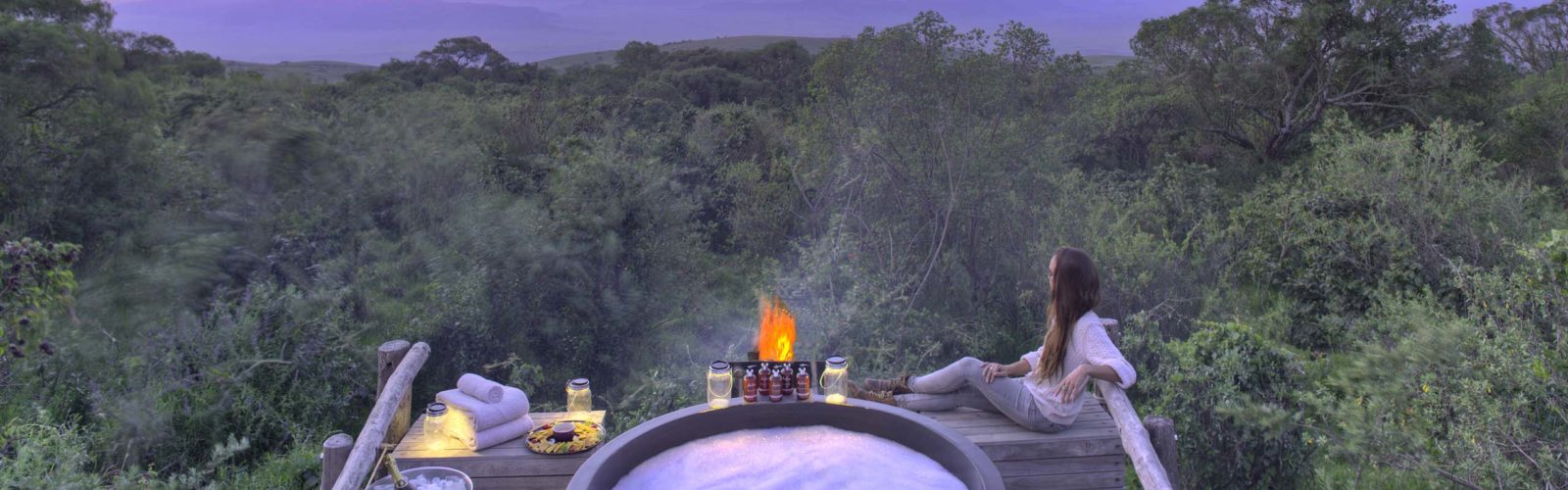 Honeymoon hot tub, The Highlands Ngorongoro, Tanzania
