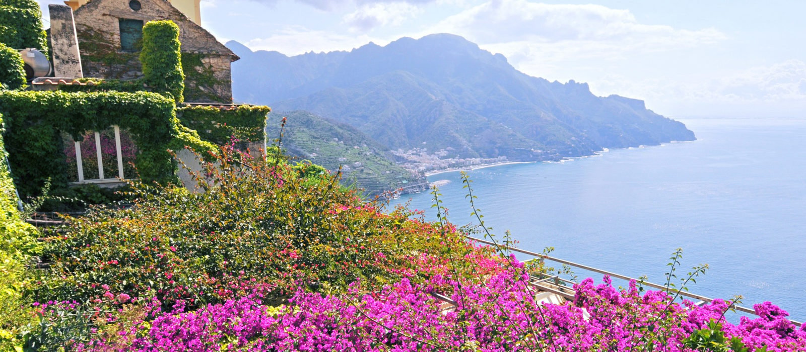 Views over the sea on the Amalfi Coast, Italy.