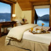 Bedroom interior, Hotel Correntoso, Lake District, Argentina