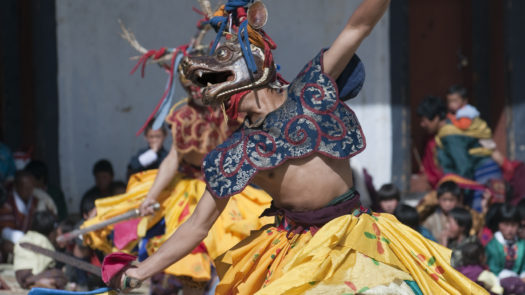 costumed-dancer-bhutan-festival