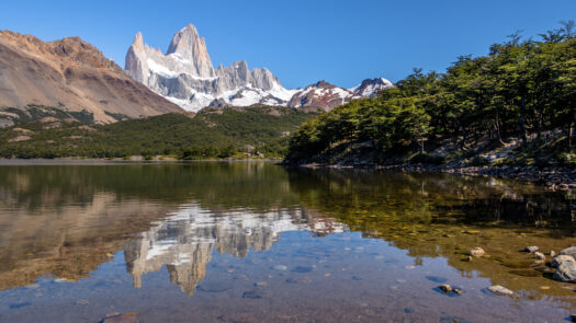 Mount Fitz Roy and Capri Lagoon in Patagonia - El Chalten, Argentina