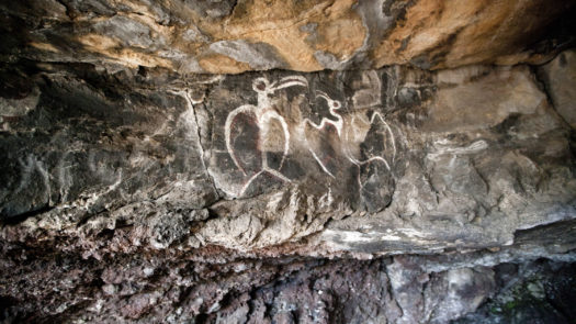 Cave paintings, Easter Island/Rapa Nui, Chile