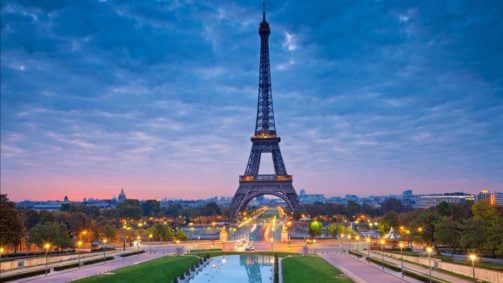Eiffel Tower Champs de Mars Twilight