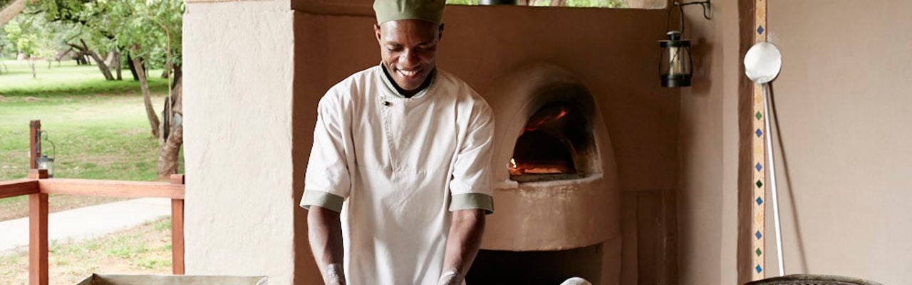 A local chef in Botswana