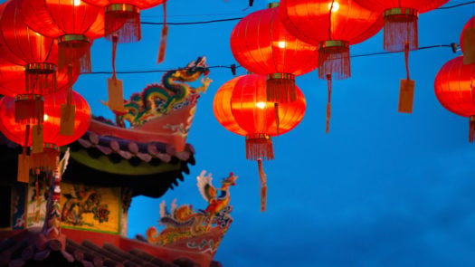 Chinese new year lanterns in Shanghai