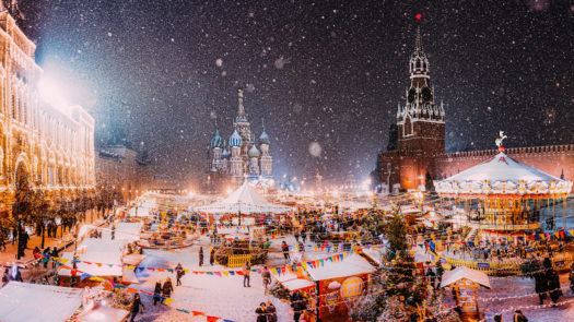 Christmas Market in Red Square, Moscow