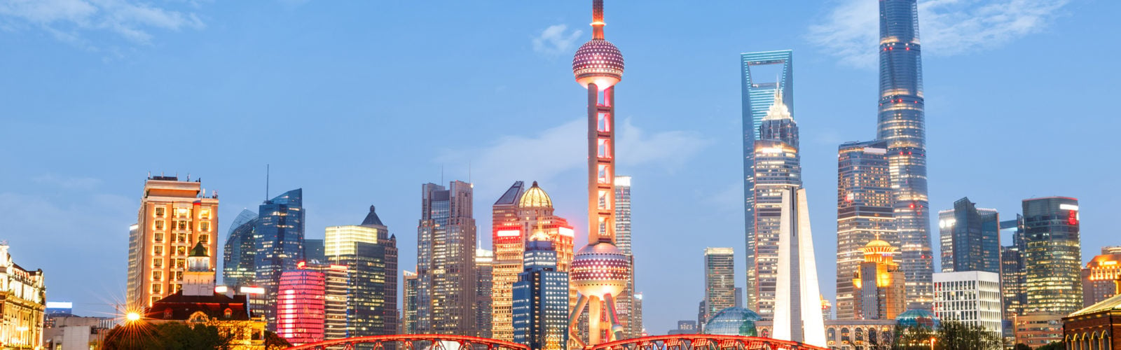 The modern skyline of Shanghai