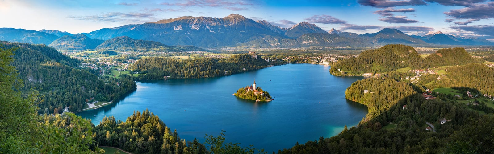 Panoramic view of Lake Bled