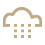 Gold rain cloud icon