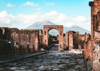 The streets of Pompeii in Italy